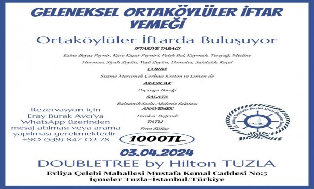 GELENEKSEL ORTAKÖYLÜLER İFTAR YEMEĞİ